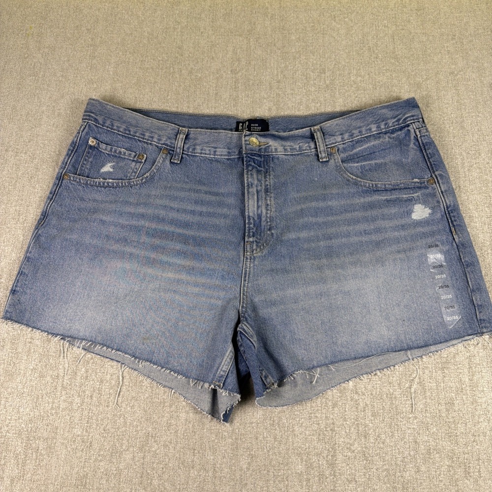 Gap Shorts Womens 20 Blue Stride Cut Off Low Rise Denim Medium Wash